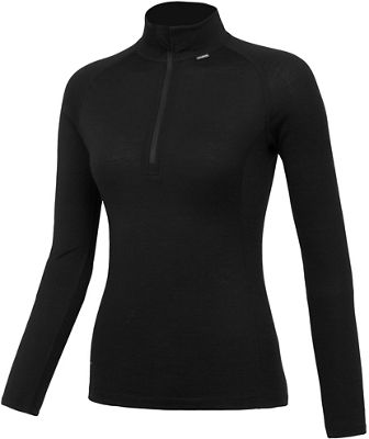 dhb Women's Merino Zip Neck Base Layer M_200 - Dark Grey - UK 8}, Dark Grey