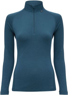 dhb Women's Merino Zip Neck Base Layer M_200 - Teal - UK 16}, Teal