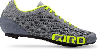 Chaussures de route Giro Empire E70 Knit - Gris/Yellow 19 - EU 46