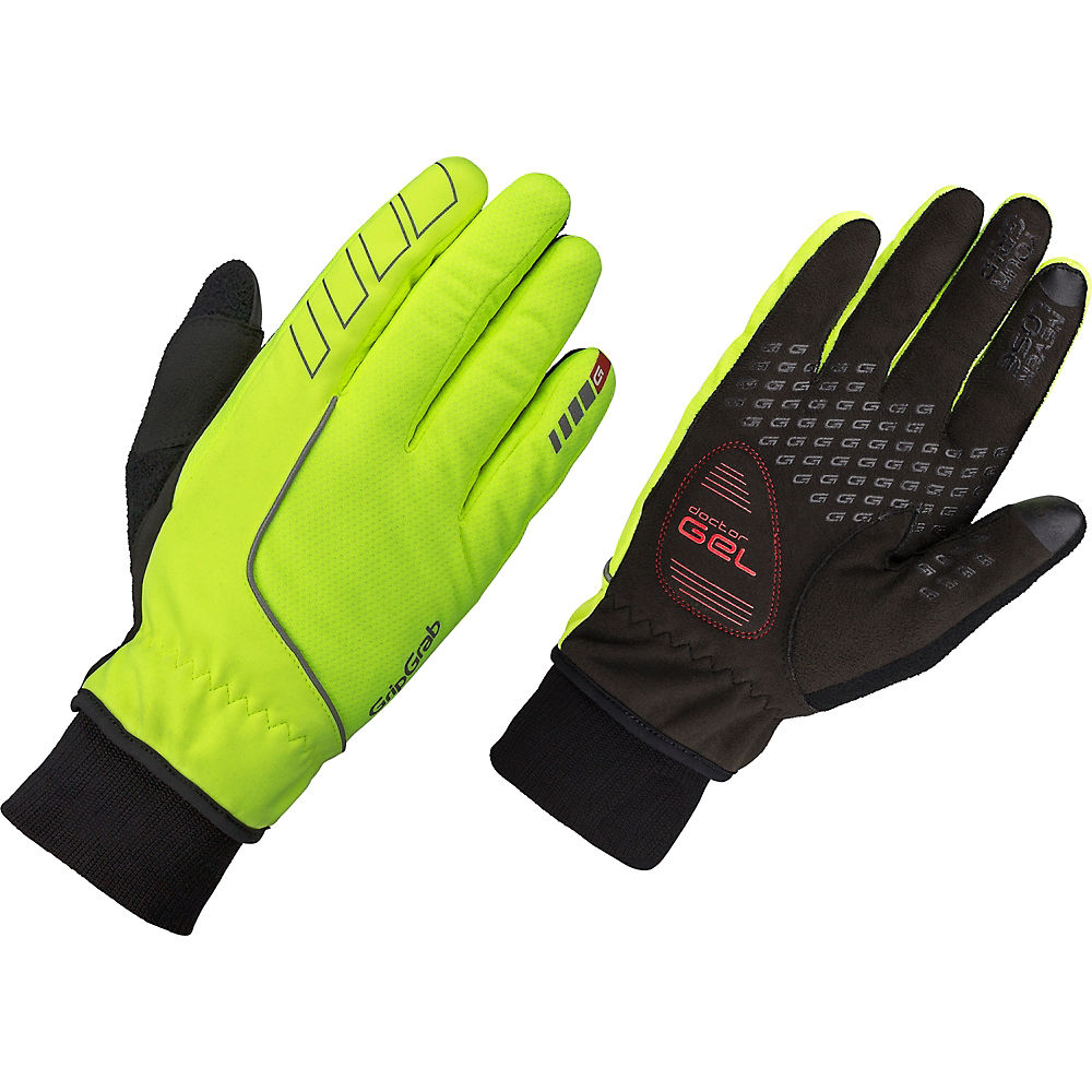 Gants route/XC GripGrab Hi Vis Windster - Hi Vis Jaune - L, Hi Vis Jaune