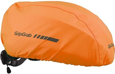 GripGrab Waterproof Hi-Vis Helmet Cover - Orange Hi-Vis - One Size}, Orange Hi-Vis