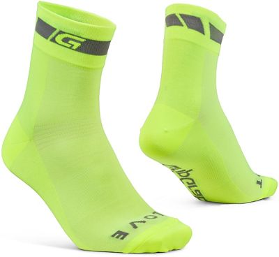 GripGrab Hi-Vis Regular Cut Socks - Hi Vis Yellow - M}, Hi Vis Yellow