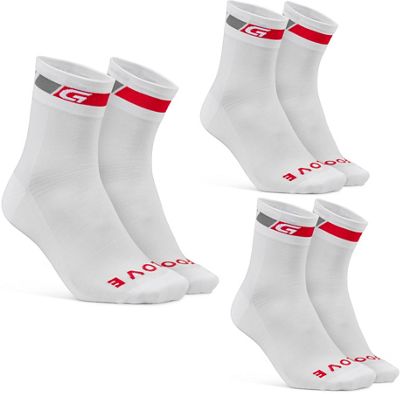GripGrab Regular Summer Socks (3 Pack) - White - S}, White