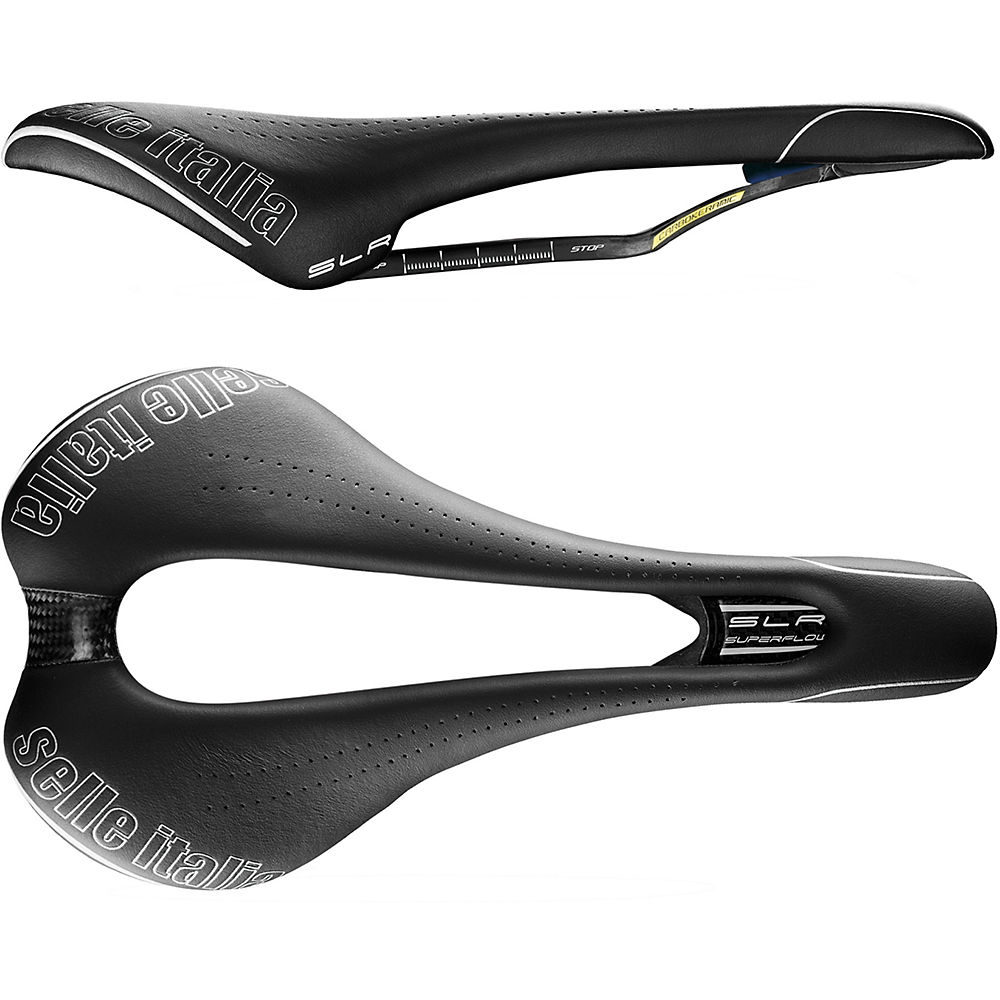 Selle route/VTT Selle Italia SLR Kit Carbonio Superflow 2018 - Noir - S3 - 135mm Wide, Noir