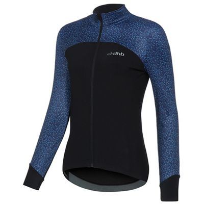 Veste dhb Aeron Full Protection Softshell Femme - Blue Print/Noir - UK 8