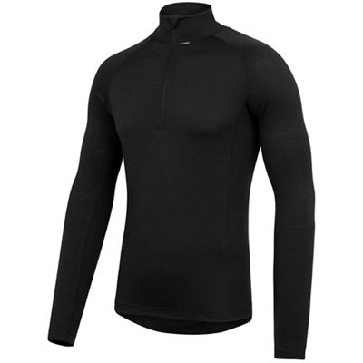 dhb Merino Zip Neck Base Layer (M_200) - Dark Grey - S}, Dark Grey