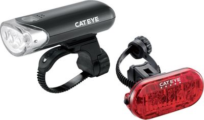 Cateye EL135 & Omni 5 Bike Light Set - Black, Black