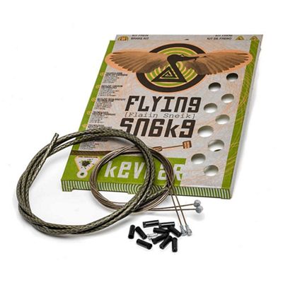 Transfil Flying Snake Universal Brake Cable Kit - Black - 2 x 2000mm Inner, 1 x 1800mm Outer}, Black