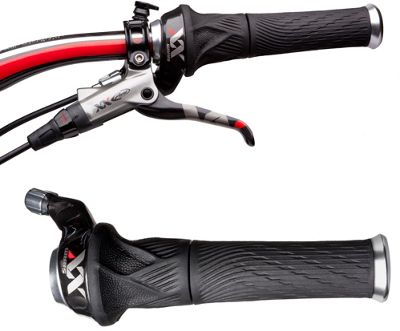 Poignée Lock On SRAM XX Grip Shift Set (2x10)  - Noir, Noir