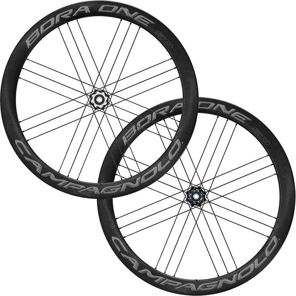 Paire de roues de route Campagnolo Bora One 50 (boyau, disque) - Dark Label - Shimano, Dark Label