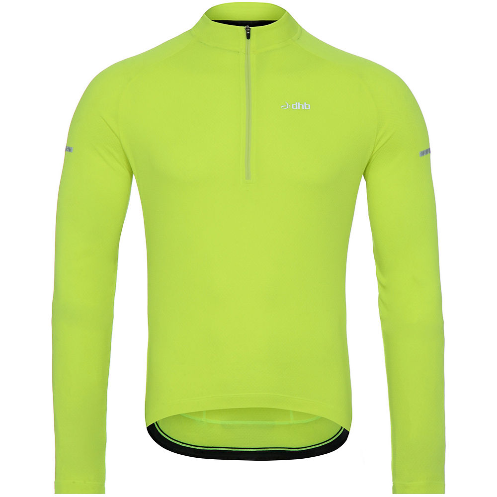 Maillot à manches longues dhb - Fluro jaune - XS, Fluro jaune