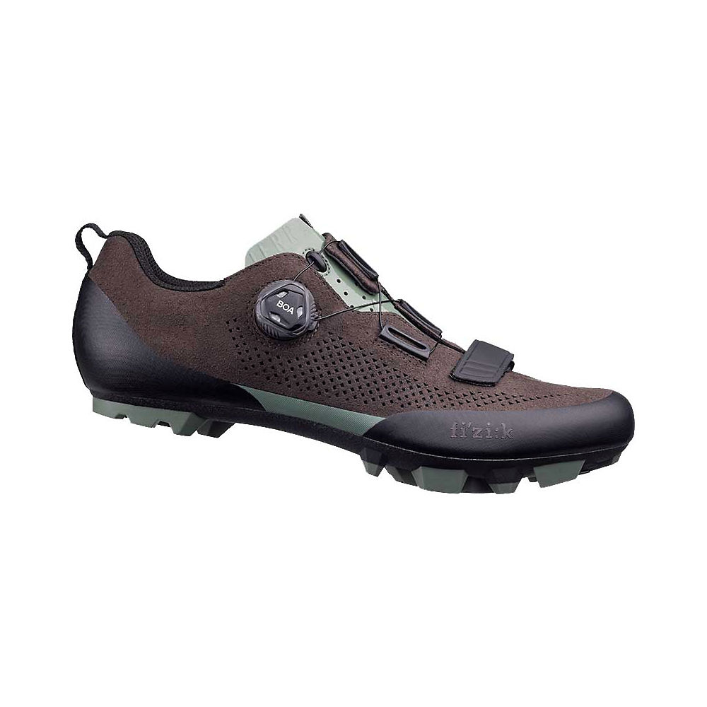 Chaussures Fizik X5 Terra Suede - Dark Brown Suede-Sage Green - EU 42, Dark Brown Suede-Sage Green