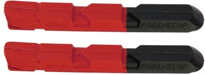 Kool Stop V-Brake Dual Compound Pair Of Inserts - Red - Black - One Size}, Red - Black