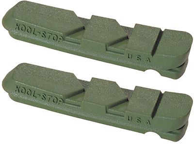 Kool Stop Dura Ace Ultegra 105 Cartridge Inserts - Green - Ceramic Rims - All Weather, Green