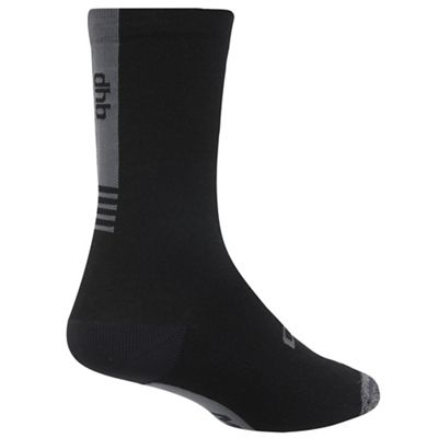 dhb Aeron Winter Weight Merino Sock - Black-Red - S/M}, Black-Red