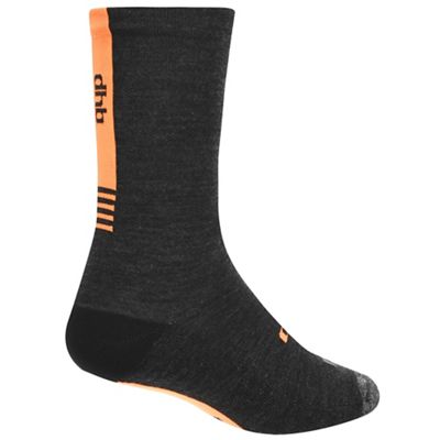 Chaussettes dhb Aeron Winter (Mérinos) - Gris/Orange - L/XL