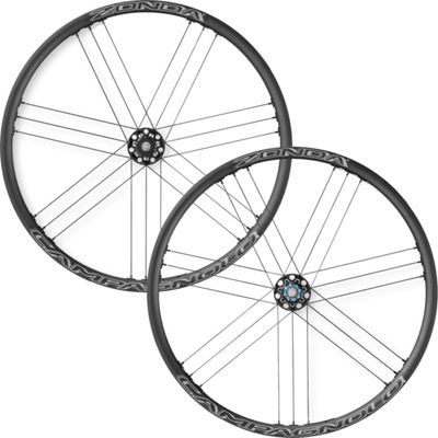 Paire de roues de route Campagnolo Zonda (disque, QR) - Noir - 6 Bolt