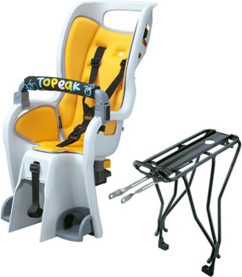 Topeak Bike Rack & Babyseat II Child Seat - Black - Compatible 26"/700c, Black