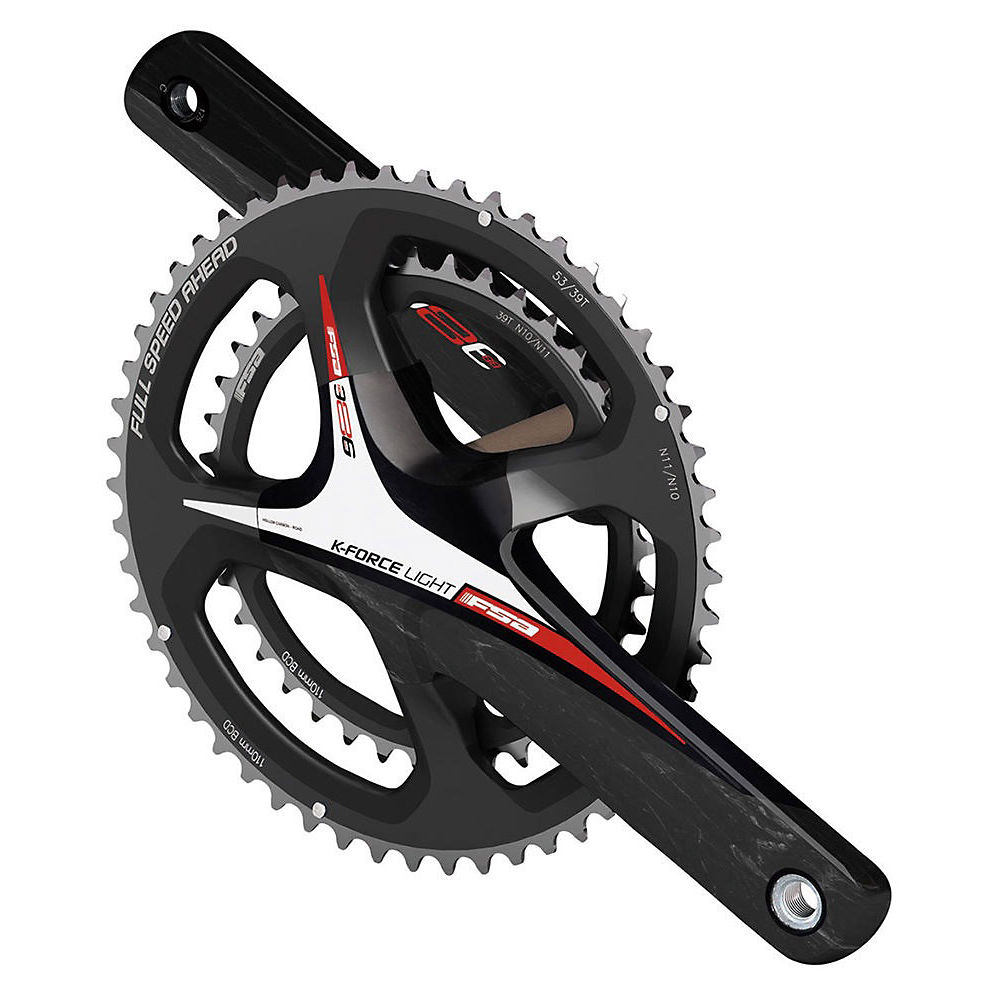 Pédalier VTT K-Force Light BB386 - Rouge-Blanc - 53.39t, Rouge-Blanc