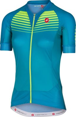 Maglia donna Castelli Aero Race  - Caribbean-Yellow Fluo, Caribbean-Yellow Fluo