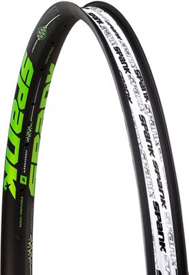 Spank 350 Vibrocore Mountain Bike Rim - Black - Red - 32H, Black - Red