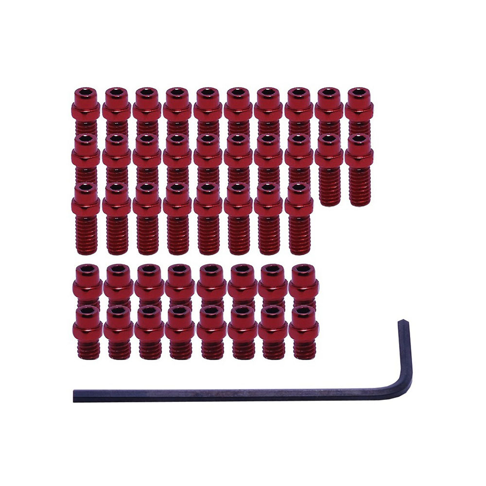 DMR Flip Pin Set for Vault Flat MTB Pedals - Red - 44 Pack}, Red