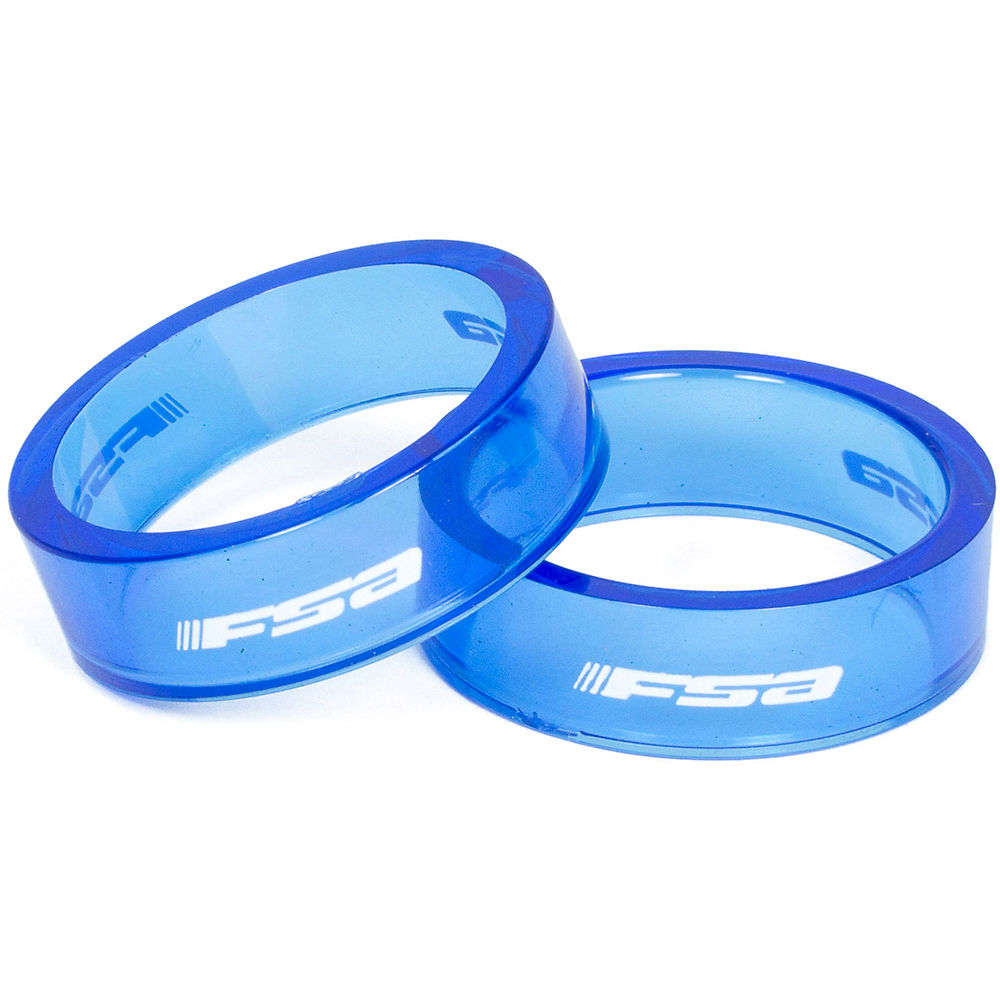 Entretoises de jeu de direction FSA Coloured Polycarbonate - Bleu - 1.1/8, Bleu