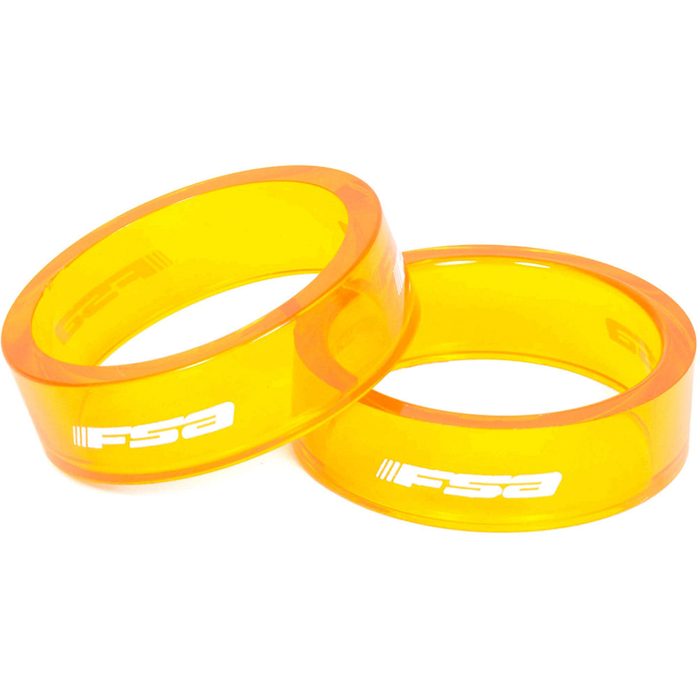 Entretoises de jeu de direction FSA Coloured Polycarbonate - Orange - 10mm, Orange
