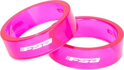 Entretoises de jeu de direction FSA Coloured Polycarbonate - Rose - 10mm, Rose