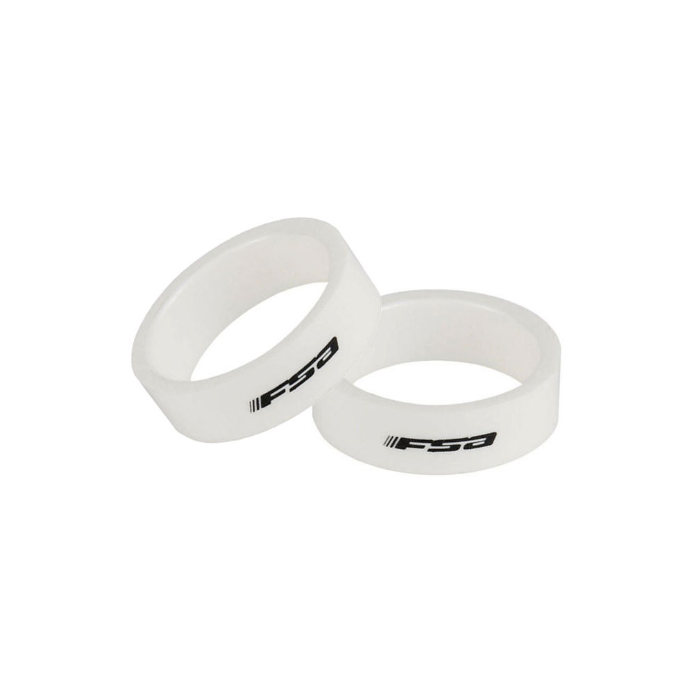 Entretoises de jeu de direction FSA Coloured Polycarbonate - Blanc - 10mm, Blanc
