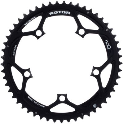 Rotor noQ Road Outer Chain Ring - Black - 53t}, Black