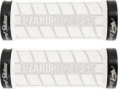Poignée Lizard Skins Logo Shorty Lock On - Blanc - 90mm, Blanc