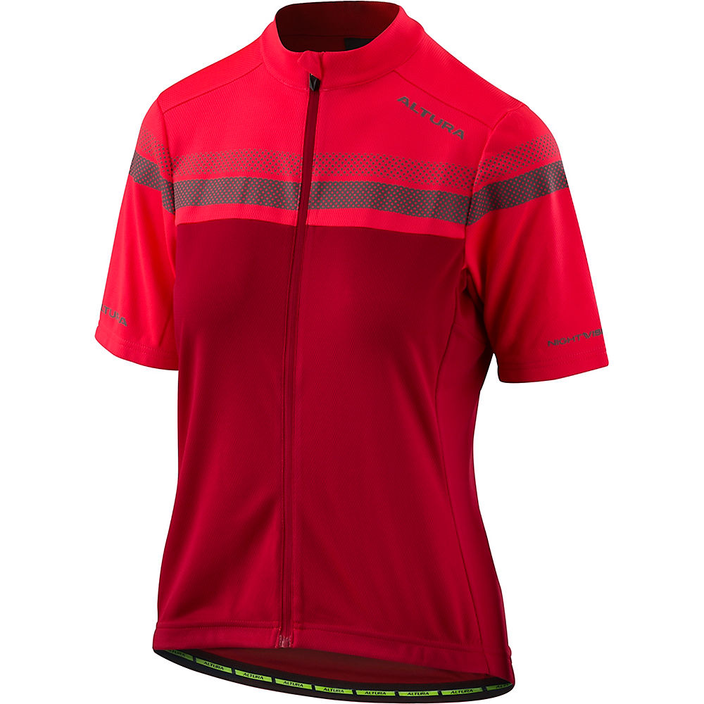 Maillot Altura Nightvision Femme - Hi Viz Pink-Crimson - UK 10