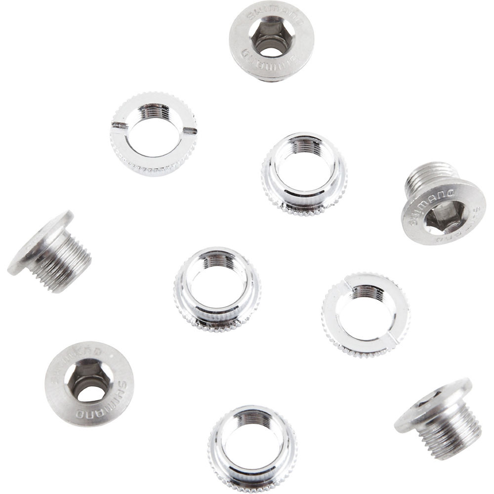 Shimano Dura-Ace FC-7710 Chain Ring Bolts - Silver - 5 Pack}, Silver