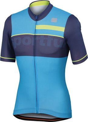 Maglia bambini Sportful Squadra Corse  - Electric Blue-Twilight Blue-Yellow Fluo, Electric Blue-Twilight Blue-Yellow Fluo