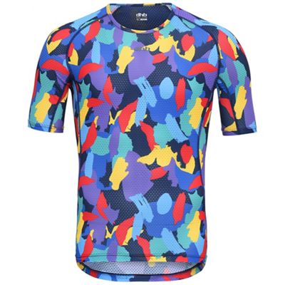 Maglia intima in mesh dhb Blok (Paint, maniche corte)  - Navy-Multi, Navy-Multi