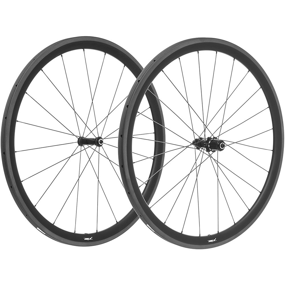 Paire de roues Prime BlackEdition 38 (carbone, à boyaux) - Noir - 700c