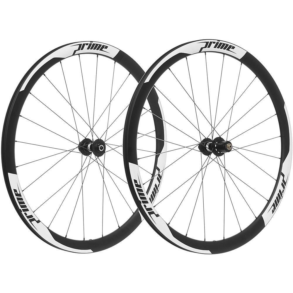 Paire de roues Prime RR-38 V2 (carbone, disque) - Blanc - 700c