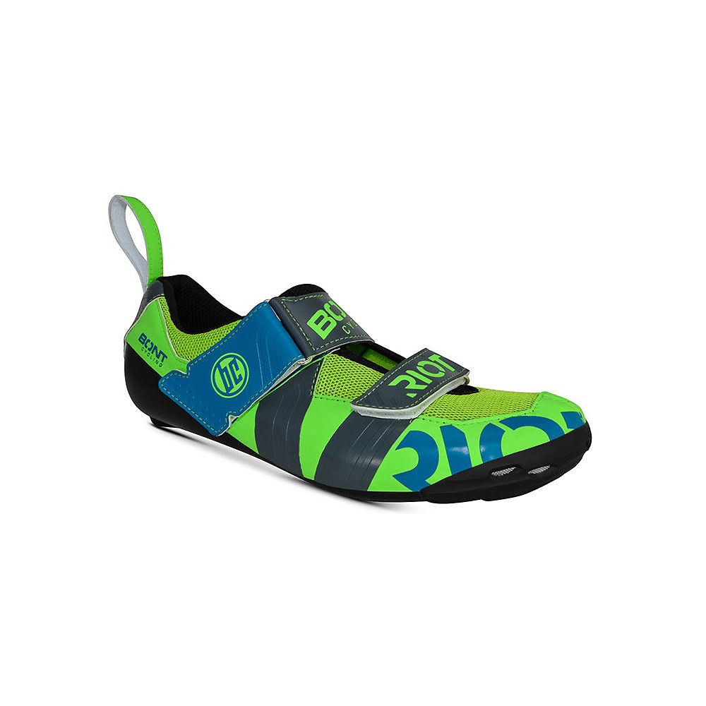 Chaussures Bont Riot TR+ Triathlon 2018 - Lime/Charcoal - EU 47