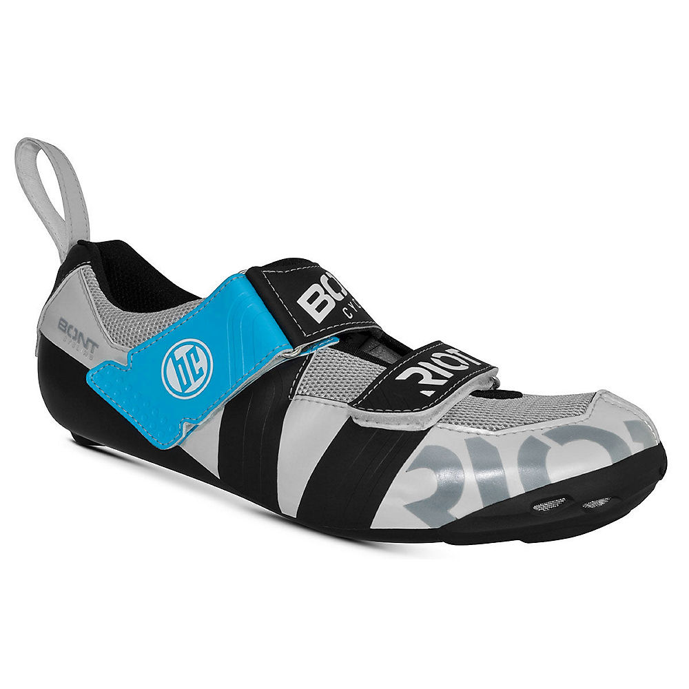 Chaussures Bont Riot TR+ Triathlon 2018 - Pearl White/Noir - EU 42, Pearl White/Noir