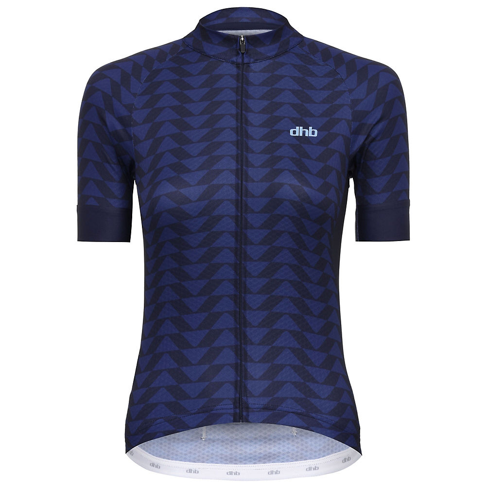 Maillot dhb Aeron Femme (manches courtes) - Bleu marine/Print - UK 14