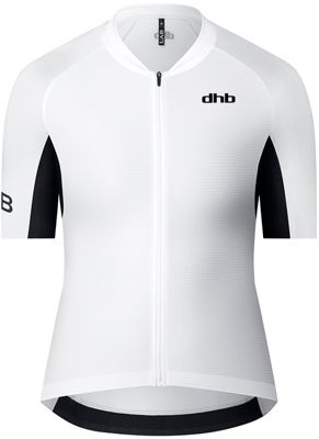 dhb Aeron Lab Womens Short Sleeve Jersey - White-Black - UK 16}, White-Black