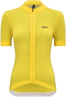 dhb Aeron Women's Ultralight Merino Jersey - Yellow - UK 16}, Yellow