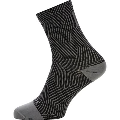 Gore Wear C3 Optiline Mid Socks - Graphite Grey-Black - S}, Graphite Grey-Black
