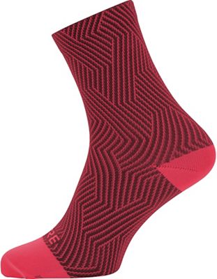 Chaussettes Gore C3 Optiline Mid - Hibiscus Pink-Chestnut Red - XL