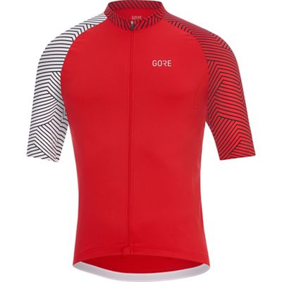 Maillot Gore C5 Optiline - Rouge-Blanc, Rouge-Blanc