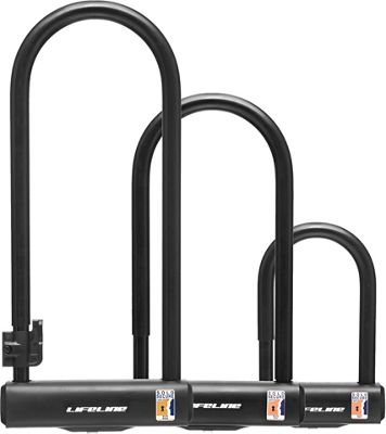 LifeLine Sold Secure Steel Bike D Lock - Black - Sold Secure Silver Rated, Black