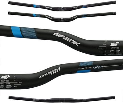 Spank OOZY Trail 780 Vibrocore Riser Bar - Black-Blue - 31.8mm, Black-Blue