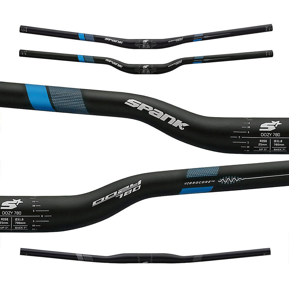 Guidon Spank OOZY Trail 780 Vibrocore Riser - Noir-Bleu - 31.8mm, Noir-Bleu