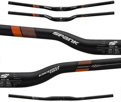 Spank OOZY Trail 780 Vibrocore Riser Bar - Black-Orange - 31.8mm, Black-Orange